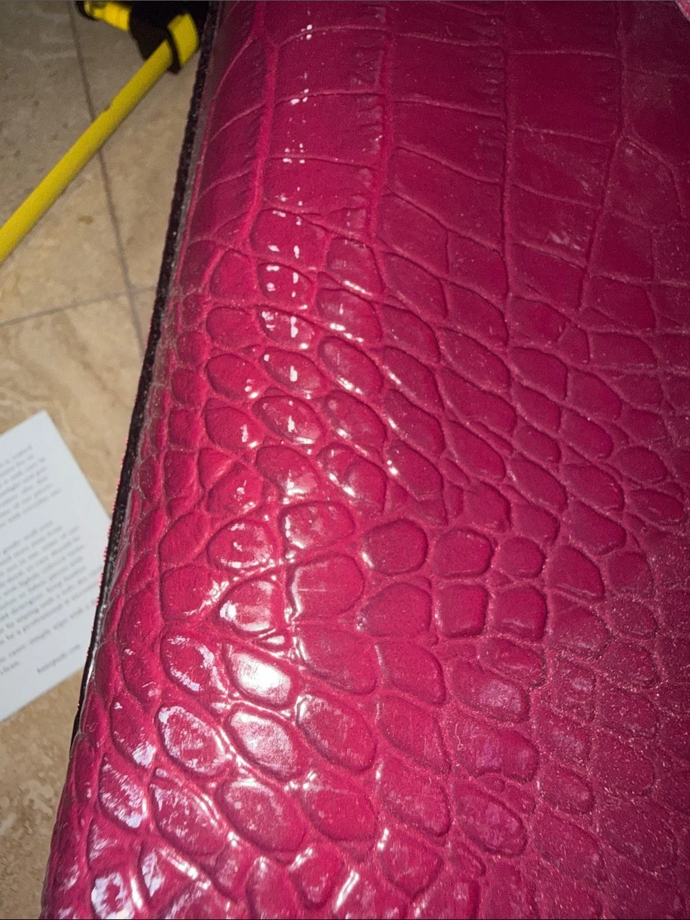 kate spade Croc-Embossed Deep Wine Tote minor scuffing see photos